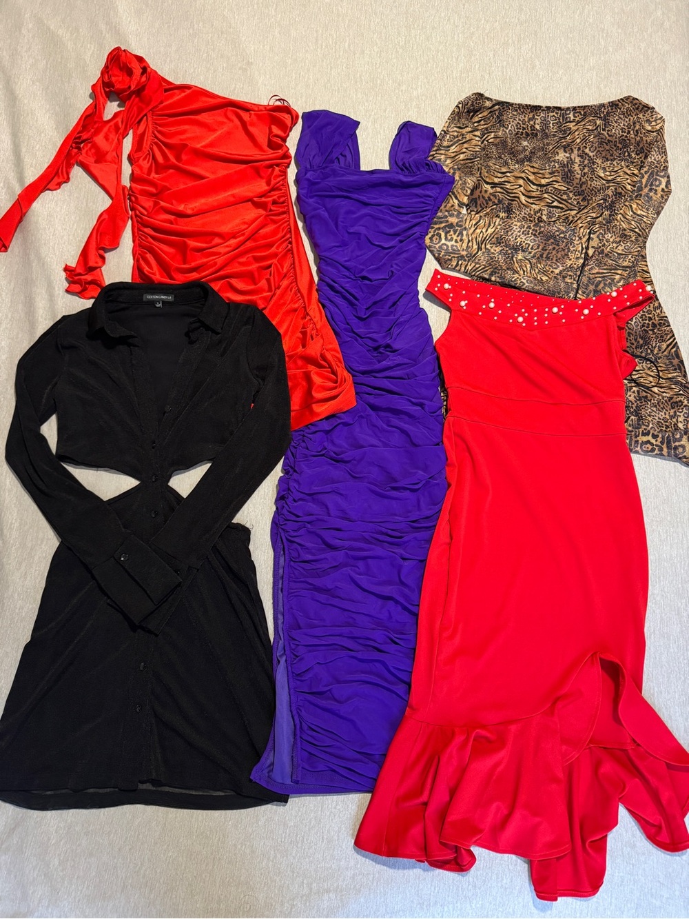 5 Dress Bundle Size S Going Out Party Cocktail Bodycon Mini Midi